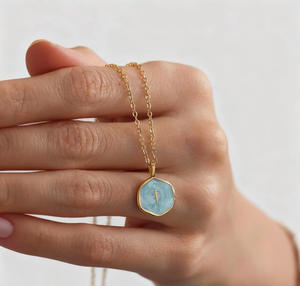 Alaşımlı Mineli Mini Haç Kolye Dini Kolye Ona Hristiyan Bir Tatil Hediyesi Verdi - Product Image 3