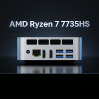 Mini PC con Logotipo OEM al por Mayor, AMD Ryzen 7 7735HS, SSD, DDR5, Windows 11 Pro, Nueva Computadora para Juegos y Negocios