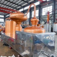 Charentais Still 300L Brandy Liquor Distiller Équipement de distillerie Pompe Cuivre Cognac Pot Still Charente Distillation Machine