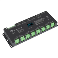 Décodeur DMX512 & RDM à tension constante 12V 2880W 24 canaux D24A, contrôleur LED PWM avec écran OLED numérique, maître DMX