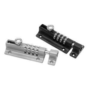 Combination Bolt <b>Lock</b> Hd09 Zinc Alloy Waterproof Anti Rust Outdoor Door <b>Latch</b> Security Anti Theft Heavy Duty Pins Silver Black - Product Image 1