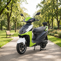 Scooter électrique pour adultes 60-80 km/h, cyclomoteur électrique écologique, siège passager confortable, frein à disque avant, deux roues
