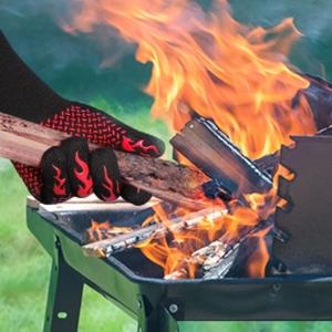 Black Dotted Style <b>Oven</b> Mitt Slip-Resistant and Heat Resistant Silicone BBQ Cooking <b>Gloves</b> Safety <b>Gloves</b> - Product Image 6