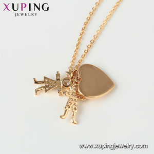 44494 Xuping <span class=keywords><strong>2019</strong></span>หรูหราผู้หญิงออกแบบโซ่ทอง18พันชุบทองน่ารักเทวดาน้อยจี้สร้อยคอ - Product Image 5