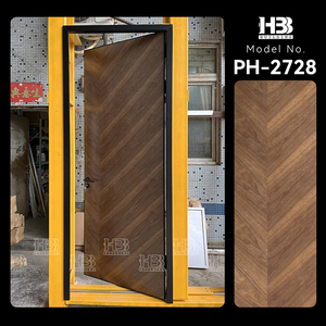 Mỹ óc chó rắn gỗ phòng cửa hiện đại tối giản Thiết kế không thấm nước Swing phong cách cho phòng tắm bệnh viện thiết kế nội thất - Product Image 2