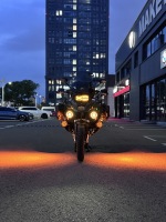 Lumière auxiliaire pour moto, projecteur avant à 9 perles, haute luminosité, lumière halo 6 couleurs, jaune/blanc, phare LED J9S IPX8