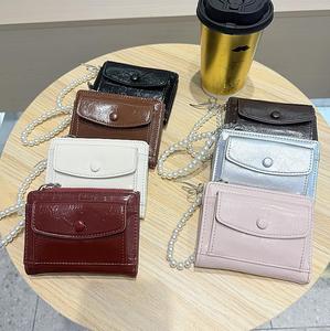 Wholesale <b>ID</b> Card <b>Holder</b> Multi-Functional Solid Color Ladies zero Wallet PU Leather Women Coin Purse - Product Image 2