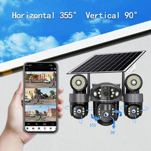 Cámara <span class=keywords><strong>de</strong></span> Seguridad Solar 4G HD con 3 Lentes, Cámara IP Wifi, 8000 mAh, Detección Humana PIR, Luces LED, Visión Nocturna, V380 PRO, Gran Angular, PTZ - Product Image 3