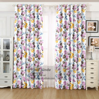 Rideaux occultants de luxe imprimés en gros pour fenêtres, motif floral