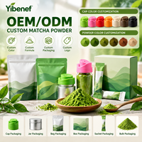 Poudre de boisson instantanée au matcha saveur fraise, solution de boisson OEM