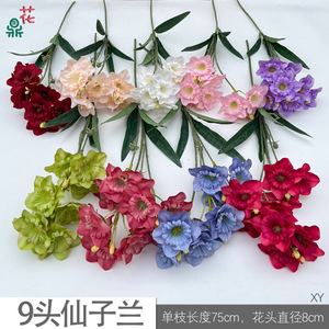 Fleurs d'orchidées artificielles en soie, multi-têtes, à tige unique, pour décoration de mariage, arrangement pour hall, arche, hôtel - Product Image 4