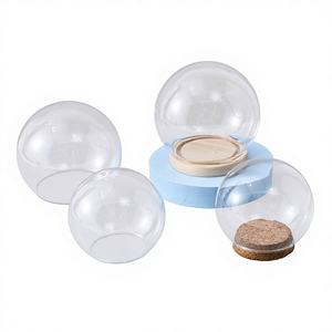 烘焙蛋糕球形高硼硅玻璃罩永生花圆形防尘罩LED灯罩软木瓶工厂批发 - Product Image 1