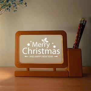 Creative Luminous Diy Memo Acrylic <strong>Message</strong> Board Gift Lamp Blank Acrylic Board Rectangle <strong>Led</strong> Night <strong>Light</strong> - Product Image 3