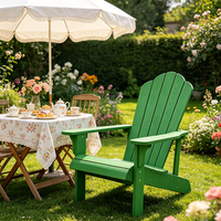 Chaises Adirondack en plastique modernes, durables, avec structure en acier, imperméables, de haute qualité, pour jardin et terrasse