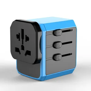 Adaptor pengisian daya Cepat USB tipe-c, kepala pengisian daya kompatibel dengan Charger perjalanan multifungsi colokan US EU UK