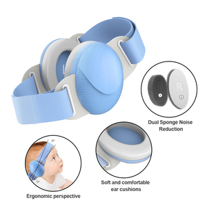 Protège-oreilles pour bébé réutilisables, certifiés CE EN352-1 ANSI, en TPU et ABS, 23 NRR, pliables, avec bandeau réglable, <span class=keywords><strong>protection</strong></span> <span class=keywords><strong>auditive</strong></span> - Product Image 2