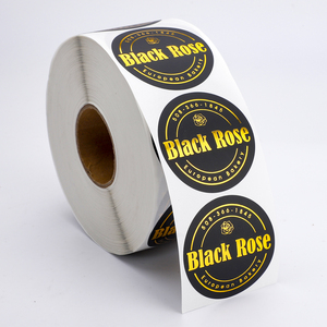 Étiquettes adhésives rondes personnalisées avec impression dorée, étanches, pour boîtes alimentaires, autocollants de sécurité avec <span class=keywords><strong>mon</strong></span> logo en rouleau pour l'emballage de boulangerie - Product Image 6