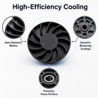 Moule d'injection personnalisé pour hélice de ventilateur en plastique, usine source de moules pour petites pales de ventilateur de refroidissement OEM ODM