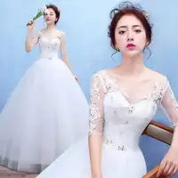 أحدث تصميم لعام 2021 فستان زفاف أنيق مزين بالدانتيل فستان زفاف أنيق مزين بالترتر