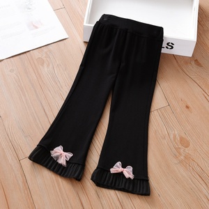 <span class=keywords><strong>Leggings</strong></span> Estivi in Cotone Sottile per Bambine, con Elastico in Vita e Rivestimento in PU, Pantaloni Lunghi Eleganti per Primavera e Autunno - Product Image 3
