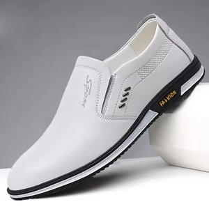 Zapatos de Cuero para Hombre, Suaves y Cómodos, Mocasines con Botones, de Alta Calidad, Transpirables, Ligeros, para Caminar, para Oficina - Product Image 4