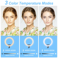 Lampe de photographie FT-14N, lampe annulaire de 14 pouces avec trépied pour éclairage de tatouage, cils, maquillage, diffusion en direct TikTok