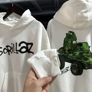 2026 di lusso leggero nuova Gorillaz Street King <span class=keywords><strong>Rock</strong></span> <span class=keywords><strong>Band</strong></span> 20 ° anniversario copertina retrò felpa con cappuccio Casual Versatile - Product Image 6