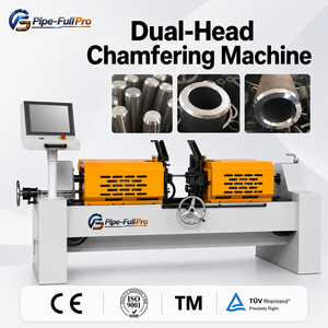 Machine à chanfreiner les extrémités de tuyaux à double station, machine à chanfreiner et à ébavurer les tuyaux à double tête pour tubes en acier et barres rondes de diamètre extérieur 8-30 mm - Product Image 1