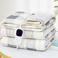 Couverture chauffante électrique en polaire pour lit, couverture thermique chaude pour l'hiver