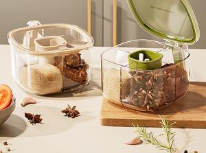 Nuevo Diseño: Caja de Condimentos de Cuatro Compartimentos para Sal y Pimienta, Organizador de Especias Popular para Múltiples Habitaciones - Product Image 2