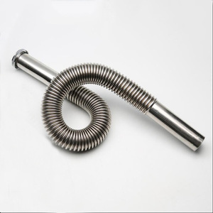 Tubo de drenaje de acero inoxidable, 84 mm de diámetro exterior, conexión roscada curvada anticorrosión para encimera de lavabo - Product Image 2