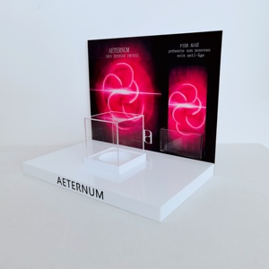 Usine OEM acrylique cylindre Offre Spéciale cosmétiques vitrine armoire maquillage affichage du compteur stand - Product Image 4