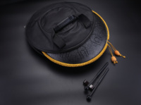 Nouveau Tankdrum Handpan HP38N 14 pouces Ré mineur en cuivre pur, fabriqué à la main avec des peaux de tambour en cuivre et Chamber Raysen