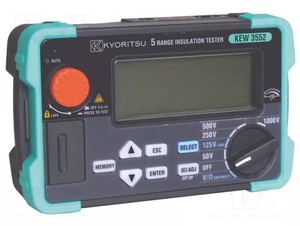 เครื่องทดสอบฉนวนไฟฟ้าแบบดิจิตอล KYORITSU KEW 3552 III 600V 0.5 วินาที ทดสอบเร็ว พร้อมสายทดสอบและกระเป๋าใส่ - Product Image 1