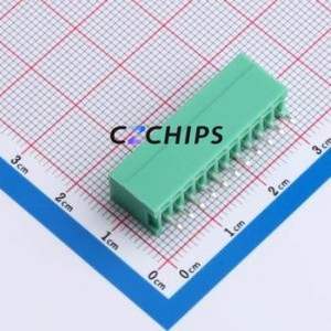 MX2EDGVC-2.54-11P-GN01-Cu-A Plug-in Terminal Block Through hole,P=2.54mm Board-to-Board / Socket - Closed 1x11P 2.54mm Green - Product Image 2