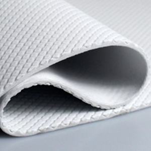 White Woven Polyester Filter <b>Fabric</b> 150GSM 58/60 Inch Breathable Home Textile Mattress Use Plain Dyed Weft Knitted <b>Medium</b> Weight - Product Image 1