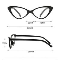 Nouvelles lunettes de lecture œil de chat tendance, lunettes presbyopes style œil de chat triangulaire pour femme, vente en gros