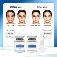 Poudre lyophilisée de peptide de cuivre bleu en marque privée GHK-Cu, collagène anti-âge hydratant pour le visage, 5 ml, tous types de peau, cosmétique