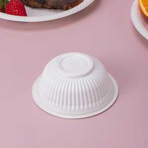 Bol jetable personnalisable de 6,5 oz en amidon de maïs, résistant au congélateur et au micro-ondes, étanche et écologique, pour salades de fruits et soupes - Product Image 3