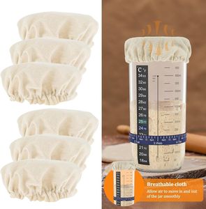 Copertura in cotone lavabile e riutilizzabile per barattoli in vetro da fermentazione, adatta per uso alimentare e lavabile in lavastoviglie - Product Image 4