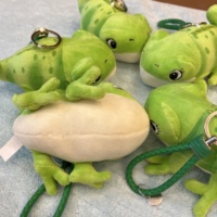 Porte-clés en peluche HECION Caméléon, adorable figurine de lézard, jouet en peluche doux, breloque de dessin animé, accessoire à suspendre au sac, cadeau pour enfants et filles