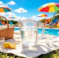 Carafe filtrante à eau, réduit le calcaire, les ions calcium et magnésium, améliore le goût du café et du thé, filtration multi-effets, NSF42