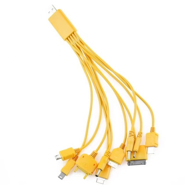 Upgraded 10-in-1 Multi-function USB Charger, Suitable for All Kinds of Mobile Phones and Digital Device Charging Cables