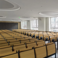 Chaise et bureau pliés de salle de conférence de salle de conférence de salle de classe de mobilier scolaire d'université