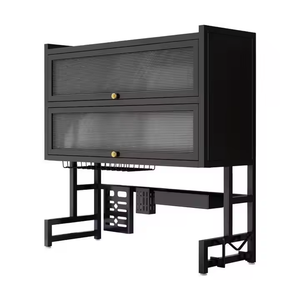 Égouttoir d'Évier <span class=keywords><strong>de</strong></span> <span class=keywords><strong>Cuisine</strong></span> Moderne en Fer à Double Niveau, <span class=keywords><strong>Organisateur</strong></span> <span class=keywords><strong>de</strong></span> Vaisselle Multifonctionnel pour Usage Domestique, Meuble <span class=keywords><strong>de</strong></span> Rangement Anti-Poussière avec Drainage - Product Image 2