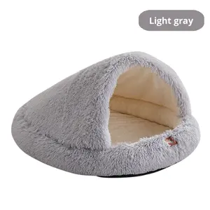 Cama para Perros Cálida y Ecológica de Invierno, Diseño Cuadrado, Patrón Sólido, Cerrada, con Relleno de Espuma Viscoelástica, Lavable a Mano - Product Image 5