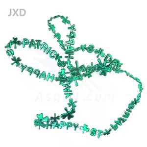 Juxinda 36สร้อยคอพลาสติกโยนสีเขียวสำหรับวันหยุด, <span class=keywords><strong>Happy</strong></span> St Patricks Day - Product Image 2