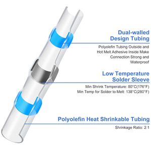 Manchon thermorétractable en polyoléfine pour ingénierie chimique, rapport 2:1, étanche, pour connecteur de câble, manchon de soudure - Product Image 1