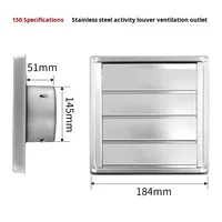 Grille de ventilation murale carrée en alliage d'aluminium moderne et durable, à fermeture automatique, pour systèmes CVC d'entrepôt
