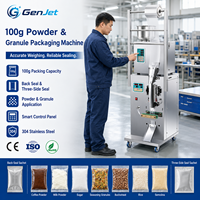 Machine de remplissage et de scellage automatique multifonctionnelle pour poudres et granulés de qualité alimentaire (1-100g) avec système de taille réglable pour sacs et étuis